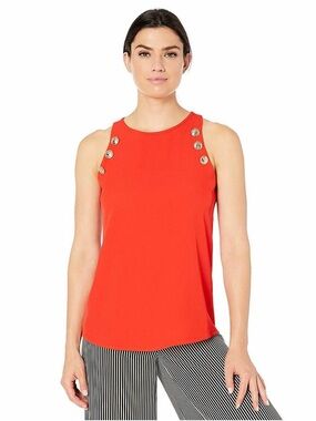Calvin Klein Crewneck Bright Red Sleeveless Tank Camisole, Size XS Women’s